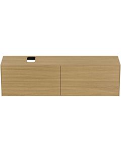 Ideal Standard Conca Waschtisch-Unterschrank T3992Y6 mit Ausschnitt, 4 Auszüge, 200x50,5x55 cm, rechts/links, Eiche hell Furnier