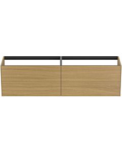 Ideal Standard Conca vanity unit T3993Y6 without vanity top, 4 pull-outs, 200x50.5x54 cm, Eiche hell veneer