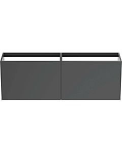 Ideal Standard Conca vanity unit T3996Y2 without vanity top, 2 pull-outs, 160 x 37 x 54 cm, matt anthracite lacquered