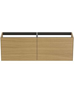 Ideal Standard Conca vanity unit T3996Y6 without vanity top, 2 pull-outs, 160 x 37 x 54 cm, Eiche hell veneer