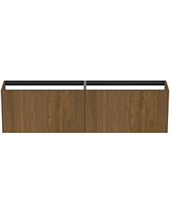 Ideal Standard Conca vanity unit T3999Y5 without vanity top, 2 pull-outs, 200 x 37 x 54 cm, dark walnut veneer