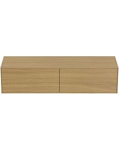 Ideal Standard Conca Waschtisch-Unterschrank T4315Y6 ohne Ausschnitt, 2 Auszüge, 160x50,5x37 cm, Eiche hell Furnier