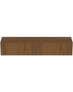 Ideal Standard Conca Waschtisch-Unterschrank T4316Y5 ohne Ausschnitt, 2 Auszüge, 200x50,5x37 cm, Walnuss dunkel Furnier