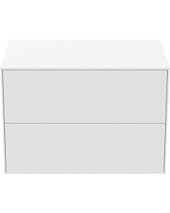 Ideal Standard vasque Conca T4322Y1 sans découpe, 2 tiroirs, 80x50,5x55 cm, laqué blanc mat