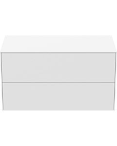 Ideal Standard vasque Conca T4323Y1 sans découpe, 2 tiroirs, 100x50,5x55 cm, laqué blanc mat