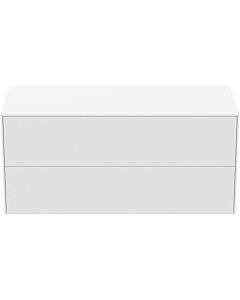 Ideal Standard Conca vanity unit T4324Y1 without cut-out, 2 pull-outs, 120x50.5x55 cm, matt white lacquered