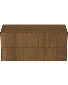 Ideal Standard Conca Waschtisch-Unterschrank T4324Y5 ohne Ausschnitt, 2 Auszüge, 120x50,5x55 cm, Walnuss dunkel Furnier