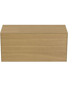 Ideal Standard vasque Conca T4324Y6 sans découpe, 2 tiroirs, 120x50,5x55 cm, placage Eiche hell