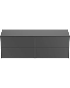 Ideal Standard vasque Conca T4325Y2 sans découpe, 4 tiroirs, 160x50,5x55 cm, laqué anthracite mat
