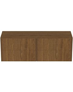 Ideal Standard Conca Waschtisch-Unterschrank T4325Y5 ohne Ausschnitt, 4 Auszüge, 160x50,5x55 cm, Walnuss dunkel Furnier