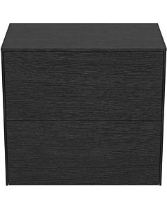Ideal Standard Conca vanity unit T4327Y4 without cutout, 2 pull-outs, 60x37x55 cm, flamed oak veneer