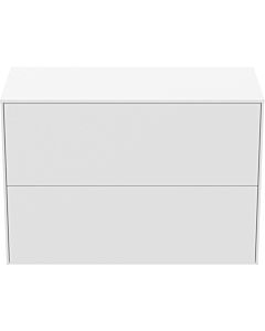 Ideal Standard Conca vanity unit T4328Y1 without cut-out, 2 pull-outs, 80x37x55 cm, matt white lacquered