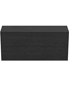 Ideal Standard Conca Waschtisch-Unterschrank T4330Y4 ohne Ausschnitt, 2 Auszüge, 120x37x55 cm, Eiche geflammt Furnier