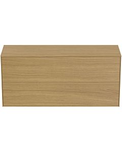 Ideal Standard vasque Conca T4330Y6 sans découpe, 2 tiroirs, 120x37x55 cm, placage Eiche hell