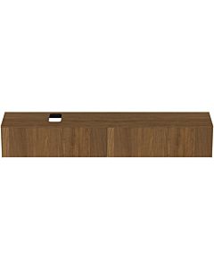 Ideal Standard Conca vanity unit T4334Y5 240x50.5x37cm, with cutout, 2 pull-outs, dark walnut veneer
