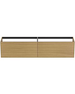 Ideal Standard vasque Conca T4336Y6 240x50,5x54cm, sans plan vasque, 4 tiroirs, placage Eiche hell