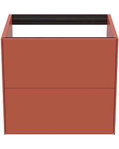 Ideal Standard Conca Waschtisch-Unterschrank T4355Y3 ohne Waschtisch-Platte, 2 Auszüge, 60x50,5x54 cm, Sunset matt lackiert