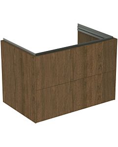 Ideal Standard Conca Waschtisch-Unterschrank T4574Y5 80x50x55cm, 2 Auszüge, Walnuss dunkel Furnier