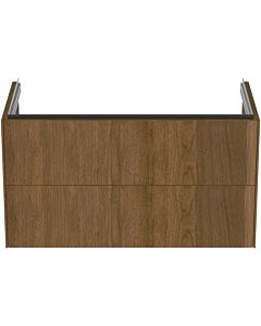 Ideal Standard Conca Waschtisch-Unterschrank T4575Y5 100x50x55cm, 2 Auszüge, Walnuss dunkel Furnier