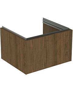 Ideal Standard Conca meuble sous-vasque T4577Y5 60x50x55cm, 2000 coulissant, placage noyer foncé