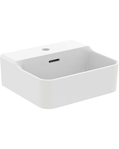 Ideal Standard Conca lave-mains T3695V1 400x350mm, avec trop-plein, trou robinetterie 2000 , blanc soie