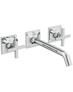 Ideal Standard Joy Neo set de finition BD153AA pour mitigeur lavabo 3 trous, poignées croisées, saillie 209mm, chromé