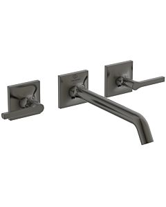 Ideal Standard Joy Neo kit de finition BD154A5 pour mitigeur lavabo 3 trous, béquilles, saillie 209 mm, Gris Magnétique