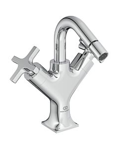 Ideal Standard Joy Neo Bidet mitigeur monocommande BD157AA avec garniture de vidage , poignées croisées, projection 115mm, chromé