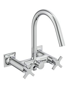 Ideal Standard Joy Mélangeur de bain Neo à deux poignées BD160AA apparent, poignées croisées, saillie 190 mm, chromé