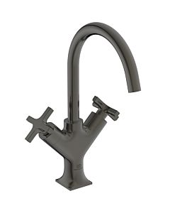 Ideal Standard Joy Neo Waschtisch-Zweigriff-Armatur BD152A5 Kreuzgriffe, Ausladung 169mm, ohne Albaufgarnitur, magnetic grey