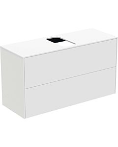 Ideal Standard vasque Conca T3948Y1 avec découpe, 2 tiroirs, 100x37x55 cm, centre, laqué blanc mat