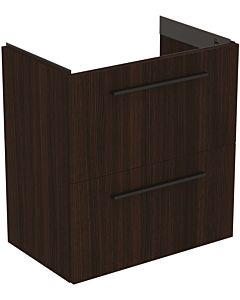 Ideal Standard i.life S Möbel-Waschtischunterschrank T5293NW 2 Auszüge, 60 x 37,5 x 63 cm, Coffee Oak