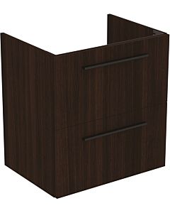 Ideal Standard i.life A washbasin package K8742NW 64x46x64.5cm, 2000 tap hole, matt black handle, coffee oak