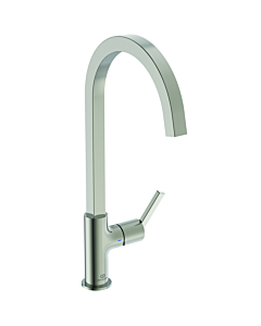 Ideal Standard Gusto kitchen tap BD411GN silver storm, with high square pipe spout