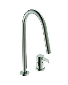 Ideal Standard Gusto Küchen-2-Loch-Armatur BD422GN silver storm, mit hohem Rohrauslauf
