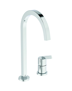 Ideal Standard Gusto Küchen-2-Loch-Armatur BD423AA chrom, mit hohem eckigen Rohrauslauf