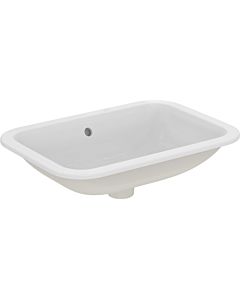 Ideal Standard Connect vasque à encastrer E505901 rectangulaire , sans trou pour robinetterie, avec trop-plein, 58 x 41 cm, blanc