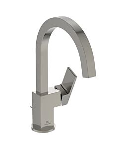 Ideal Standard Extra Waschtisch-Einhebelmischer BD504GN 90x245x307 mm, hoher Auslauf, mit Ablaufgarnitur, silver storm