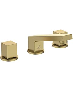 Ideal Standard Extra 3-hole basin mixer tap BD508A2 225x200x98 mm, with waste fitting, projection 140 mm, brushed gold