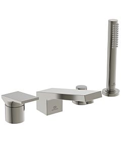 Mitigeur de baignoire Ideal Standard Extra 4 trous BD518GN avec bec et douchette, coloris argent tempête