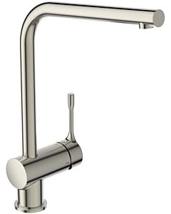 Ideal Standard Mélangeur de cuisine CeraLook BC174GN avec bec haut, saillie 225 mm, aspect acier inoxydable