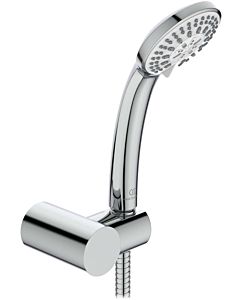 Ideal Standard Handbrause Set Idealrain B9507AA verchromt, S3, mit 3-Funktions-Handbrause Ø 8 cm