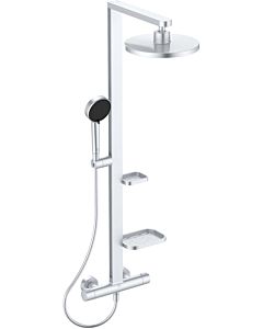 Système de douche Ideal Standard Alu+ BD583SI avec thermostat Ceratherm , 2 Ablagen , argent