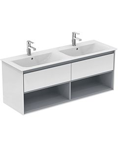 Ideal Standard Connect Air Waschtischunterschrank E0831KN, weiss glänzend/hellgrau matt, 2 Auszüge