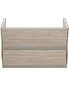 Ideal Standard Connect Air Waschtischunterschrank E0819UK, Pinie hell Dekor/braun matt, 2 Auszüge