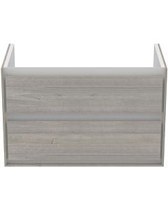 Ideal Standard Connect Air Waschtischunterschrank E0819PS, Eiche grau Dekor/weiss matt, 2 Auszüge