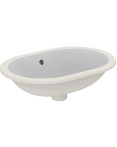 Ideal Standard vasque sous plan E504801 ovale, sans trou pour robinetterie, avec trop-plein, 55 x 38 cm, blanc