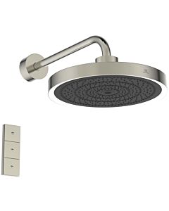 Ideal Standard Solos Regenbrause A7890GN 3-Funktion, mit Wandanschluss, mit LED-Lichtring, silver storm