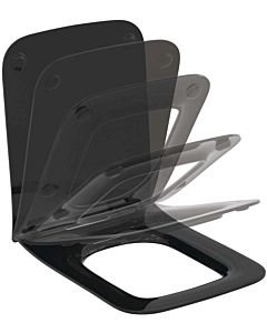 Ideal Standard Blend Cube WC siège T5211V2 noir brillant, fermeture amortie sandwich, amovible