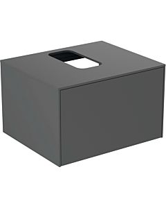 Ideal Standard Conca Waschtisch-Unterschrank T3928Y2 mit Ausschnitt, 1 Auszug, 60x50,5x37 cm, mittig, Anthrazit matt lackiert
